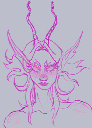Bust up Sketch Example